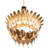 12 - Light Steel Dimmable Geometric Chandelier