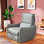 Fauteuil inclinable à bascule pivotant à 270 ° en cuir Pu-1318170578