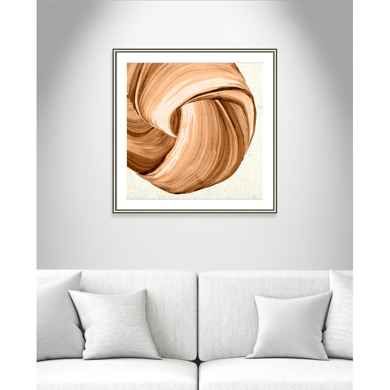 Orange Tango II imprimé par , L 33,25 po x H 33,25 po, Matted Print, Silver Classic