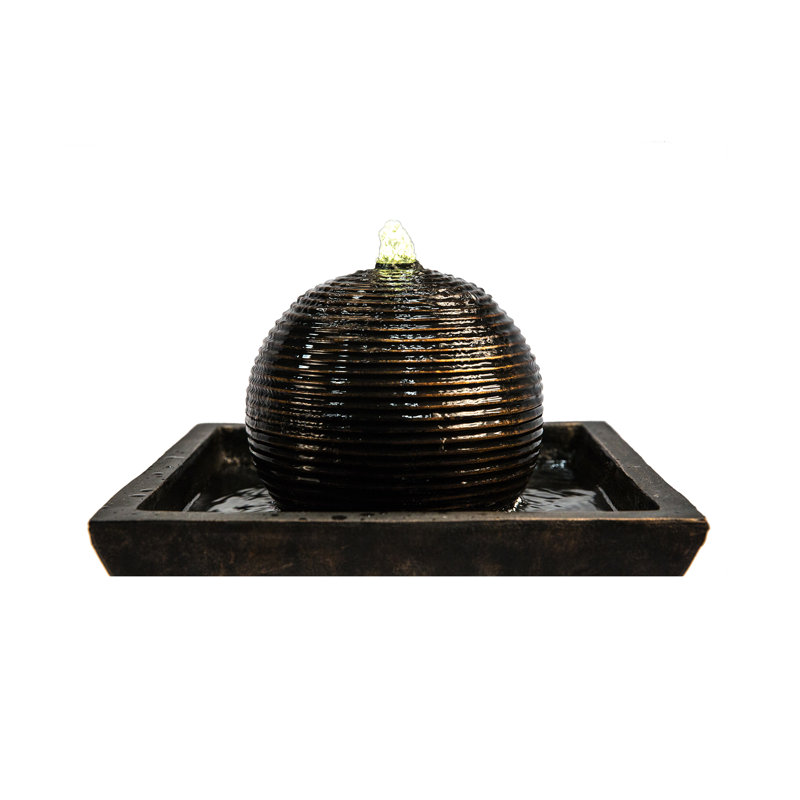 Hand Crafted Weather Resistant Floor Fountain with Light