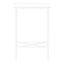 Table d'appoint, côté, bout, étroit, petit, 2 niveaux, salon, chambre à coucher, stratifié blanc, métal blanc, contemporain, moderne