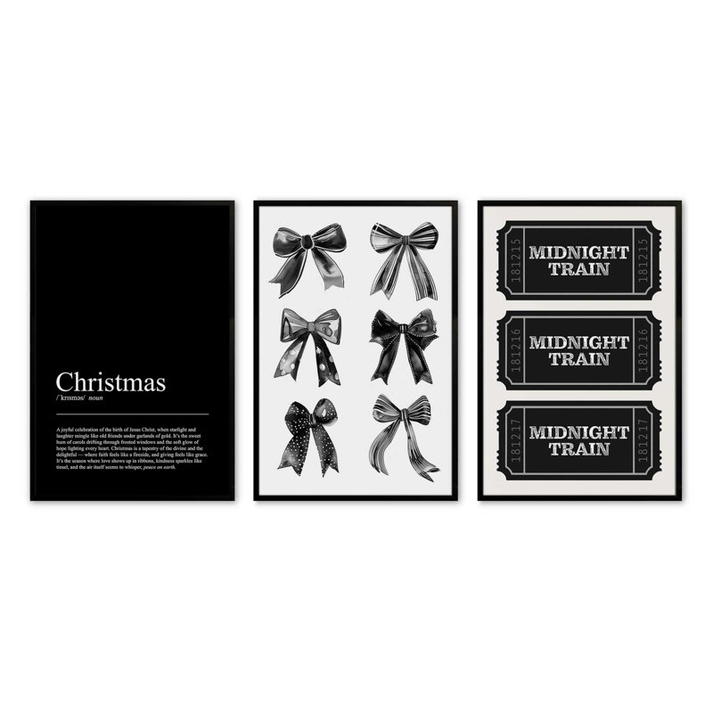 «Midnight Merriment», reproduction d'art, H 37,5 po x l 76,5 po, Noir satiné
