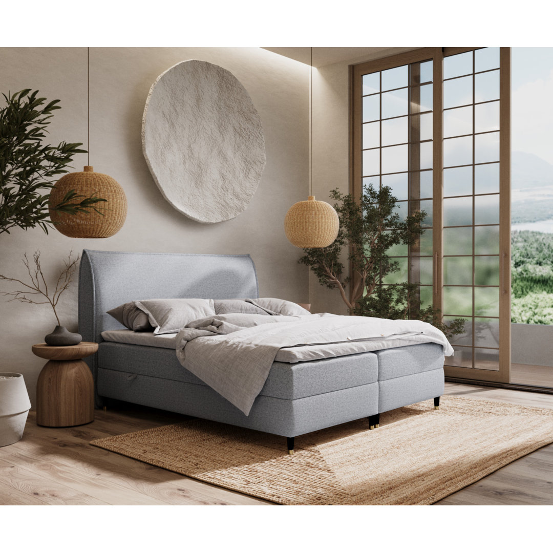 Boxspringbett Alita mit Topper und Stauraum