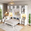 Lit escamotable Dormal double avec bureau coulissant, armoire, station de recharge et éclairage DEL-586757359