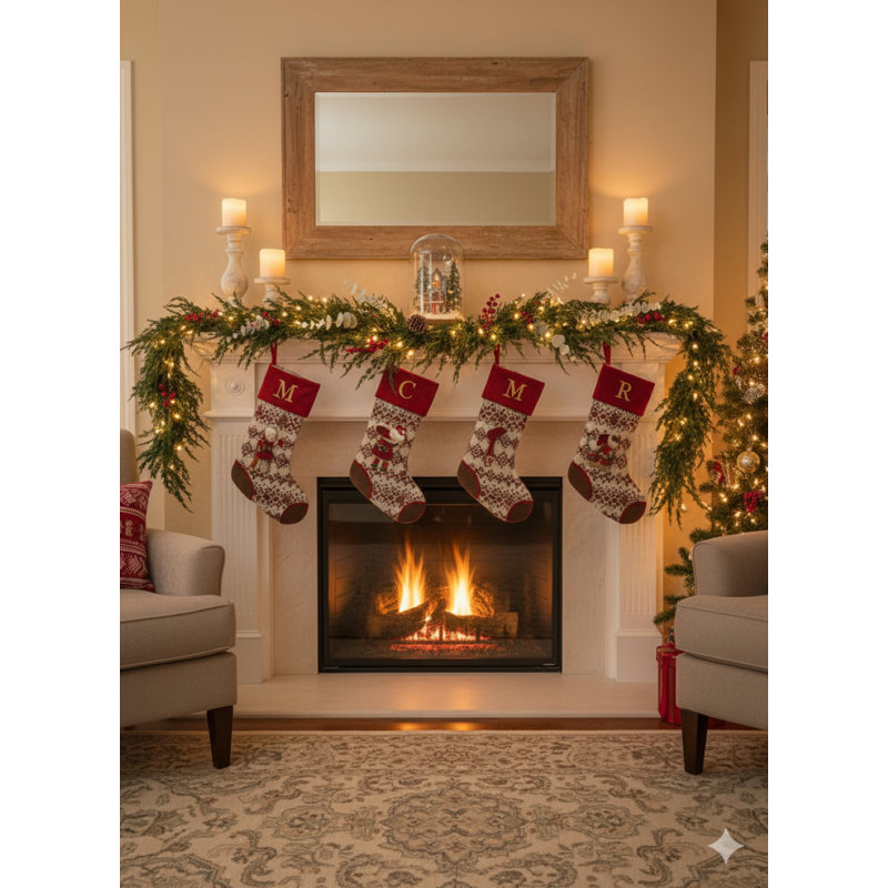 Ensemble de 2 guirlandes de Noël 6 pi Real Touch Soft Cedar