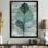 «Boho Wood Texture Feather», reproduction d'art sur toile, Boho