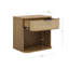 Table de chevet moderne en rotin avec 1 tiroir-1103425839