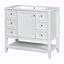 Meuble-lavabo 36 po avec lavabo, une armoire et trois tiroirs, panneau de bois massif et panneau de fibres à densité moyenne-831476070