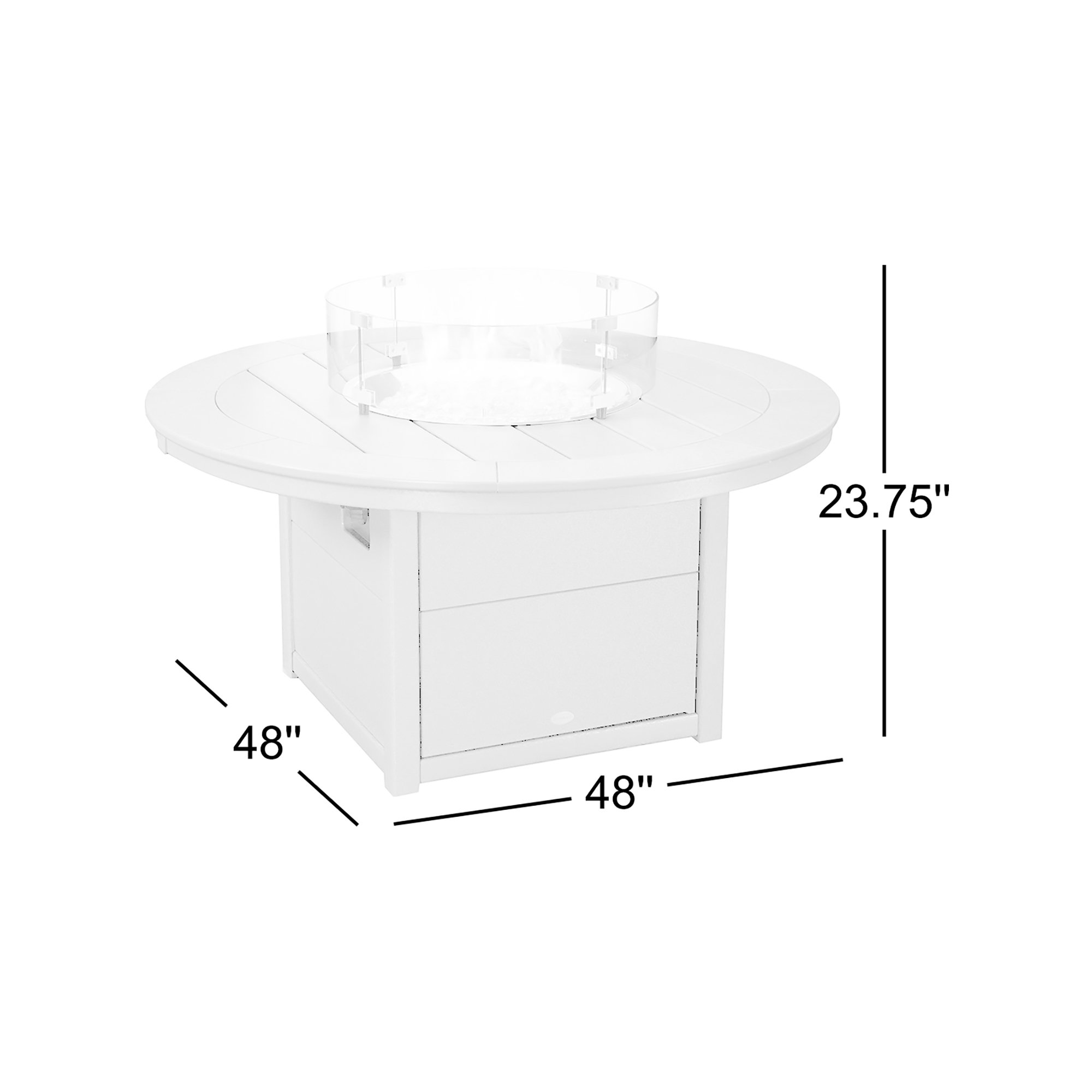 POLYWOOD Round 48" Fire Pit Table, Green