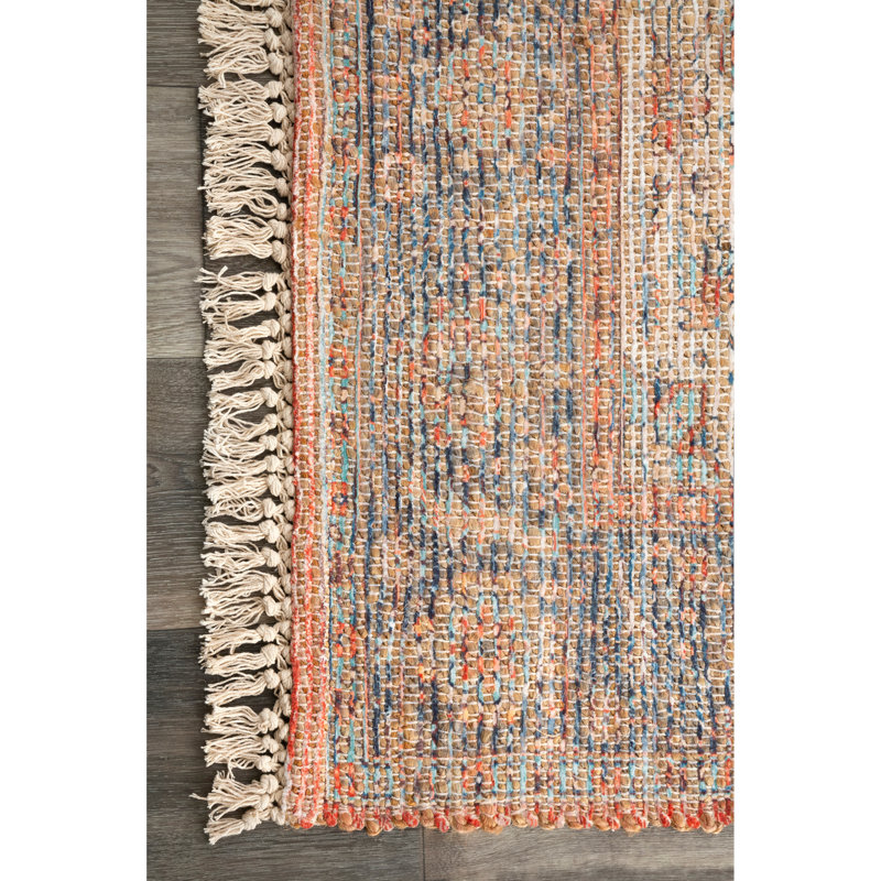 Persian Medallion Tassel Area Rug, Rectangle 7'6" x 9'6"