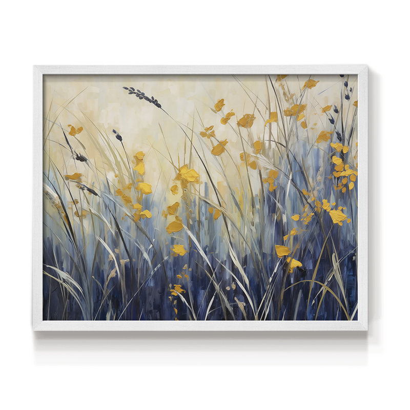 Série florale - CL - reproduction encadrée - réarmable, H 11 po x l 14 po, Blanc