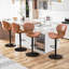 Ensemble de 4 tabourets de bar modernes réglables, tabourets de comptoir pivotants rembourrés en similicuir, tabourets de bar à hauteur de comptoir avec grande base, assemblage facile en 5 minutes pour l'îlot de cuisine-359743773-359743775