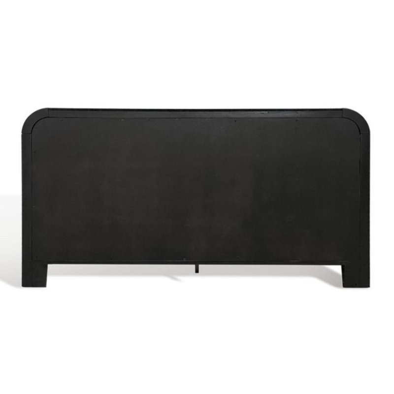 Commode à six tiroirs, Noir