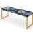 Motif victorien cobalt bleu feuillage