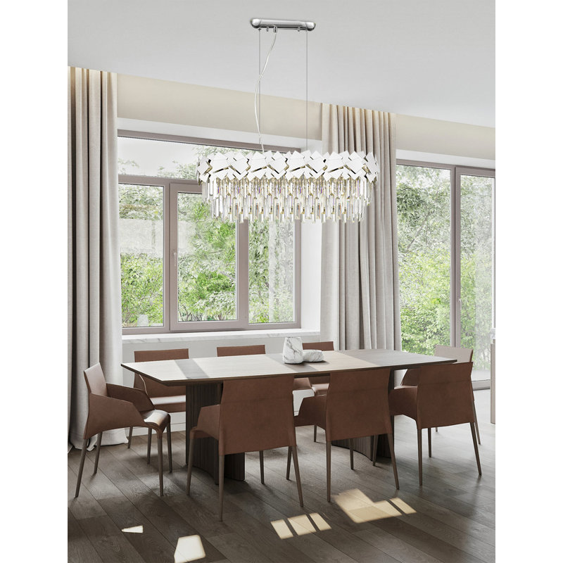 Anuschka 6 - Light Crystal Chandelier, Chrome