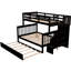 Lit superposé simple avec lit gigogne et rangement élégant pour chambre à coucher simple, couleur, barrière de sécurité-121097398