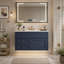 Meuble-lavabo mural 36 po, armoire de rangement flottante avec 2 tiroirs, 1 tiroir basculant, lavabo simple en céramique 3 trous, armoire moderne-2055328744
