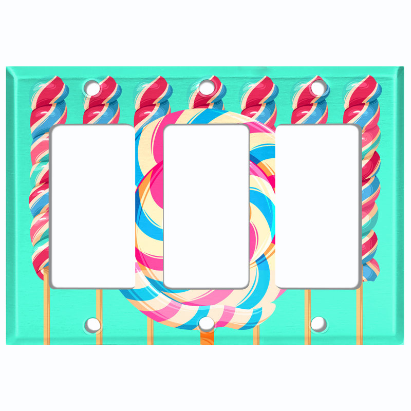 Plaque murale 3 lumières Lolli Pop Swirl Candy