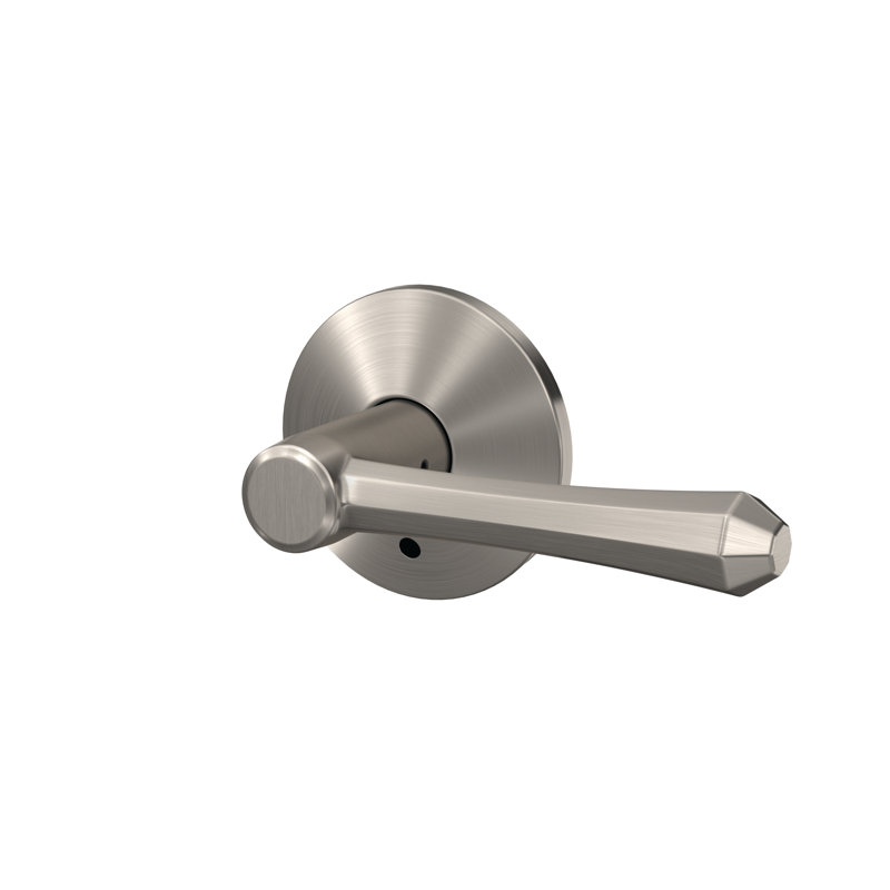 Dempsey Non-Turning Lever with Kinsler Trim, Satin Nickel