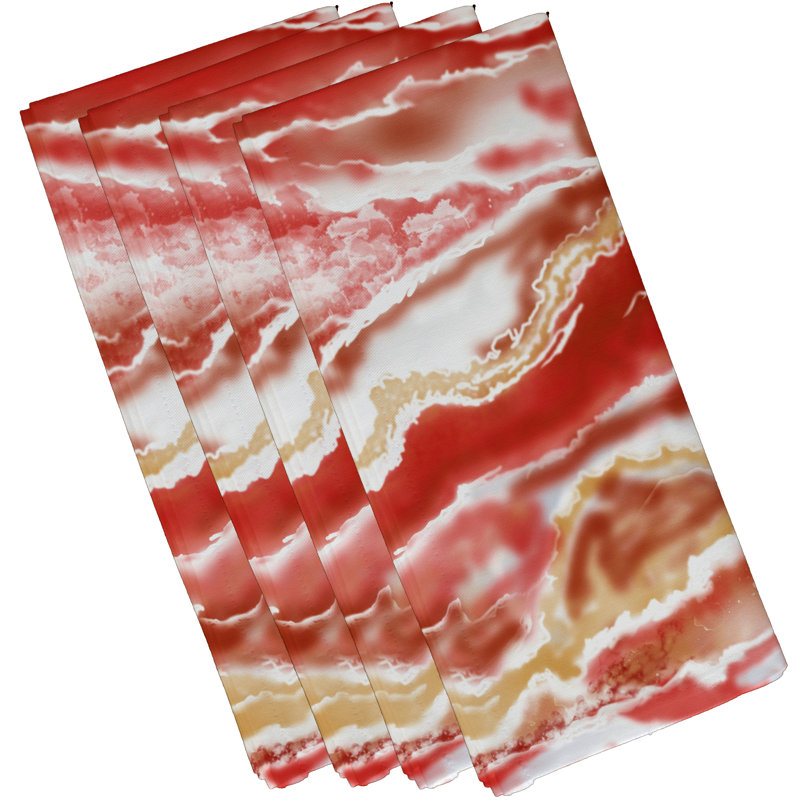 Lolo Polyester Abstract Square Napkin, Silver
