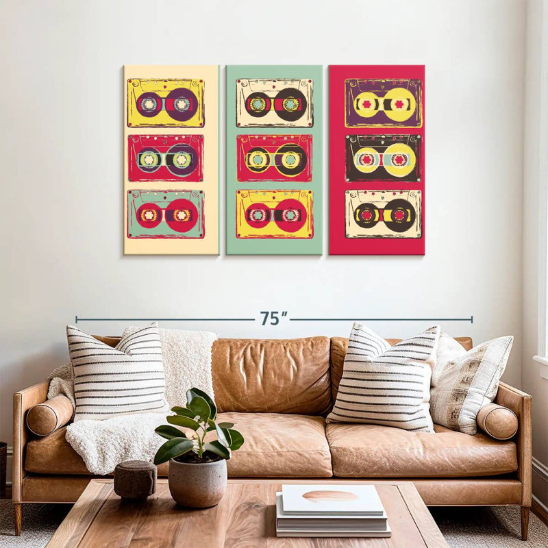 Abarca Retro Tapes, 36" H x 57" W