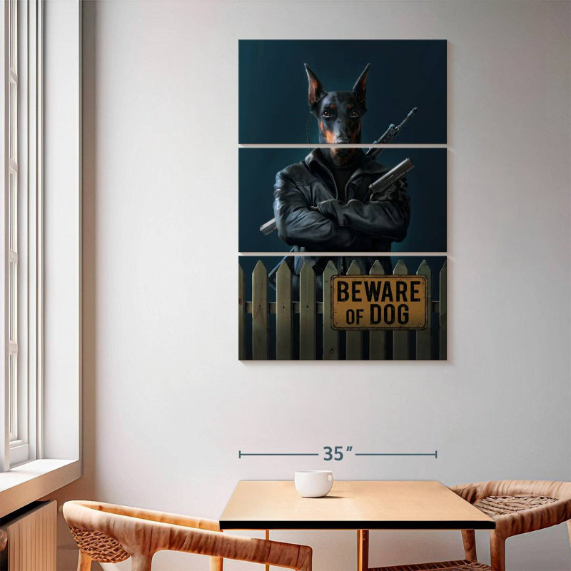 Ketti Beware Of Dog, 65" H x 42" W