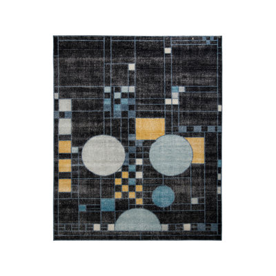 Distressed Homage Wool Geometric Area Rug
