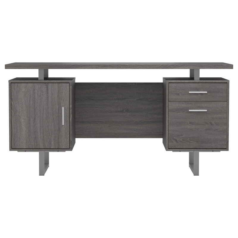 Ayanah Executive Desk, Weathered Gray