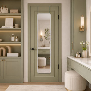 Miroir de porte pleine longueur en alliage d'aluminium CUFE Fi pour vestibule et petit espace
