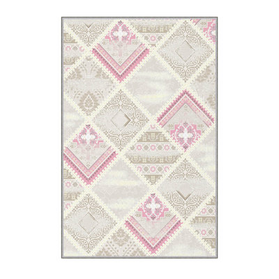 Premium Polyester Area Rug (5.2 x 7.5 ft), 100% Antibacterial, Non-Slip Underside, 0.3 in Pile Height | Machine Washable, 3D Digital Print, Durable Woven Carpet | Ideal for Living Room, Bedroom & Dining Spaces
