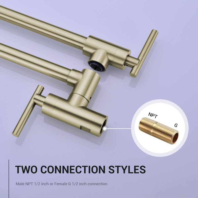 Pot Filler, Brushed Gold