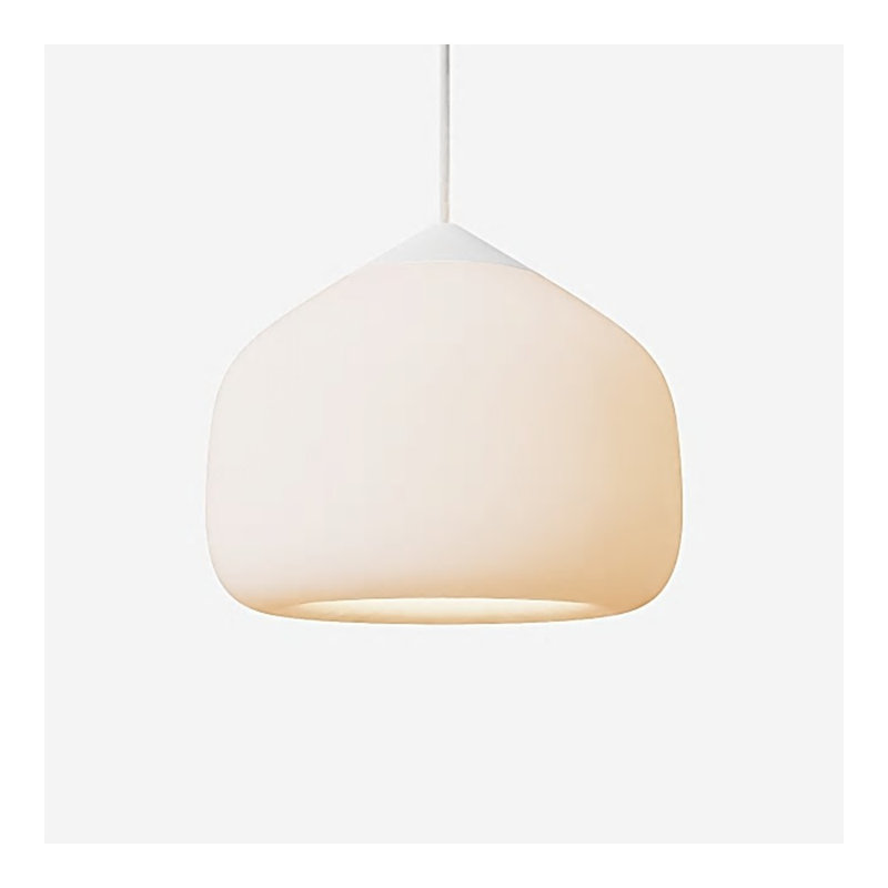 Goby Pendant Light, 18.25'' H x 10'' W x 10'' D, Snow, White