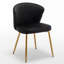 Fauteuil d'appoint moderne en velours avec capitonnage et pieds dorés-819880181