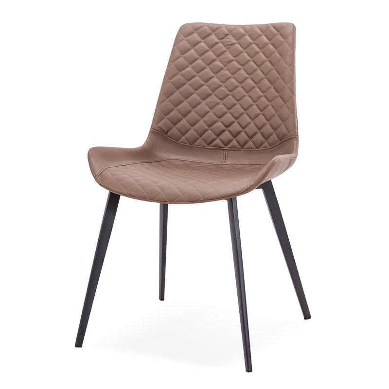 Albieri 18.5'' H Upholstered Side Chair, Taupe/Black