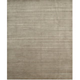Brown Hand-Knotted Wool Viscose Striated Earth Geometric Modern Contemporary Carpet Rug