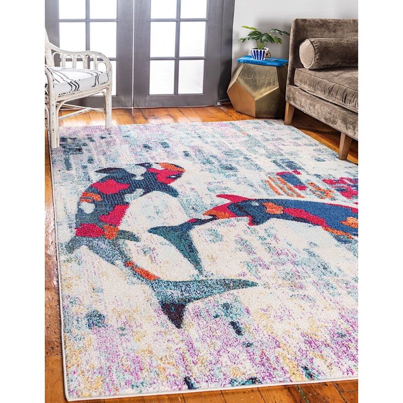Grigsby Abstract Indoor Rug, Rectangle 8' x 10'