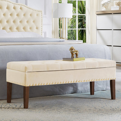 Banc capitonné avec rangement