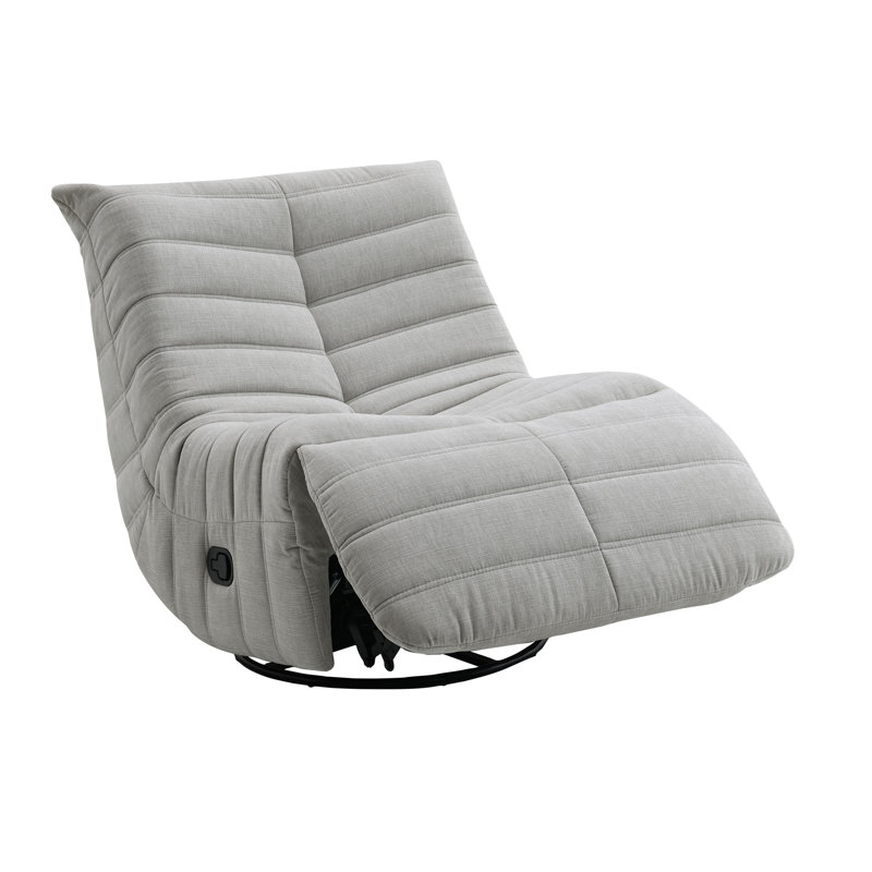 Fauteuil inclinable oscillant en chenille Talmon Oyster, Gris huître