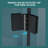 30"W X 72"H Fold Frameless Shower Door With Tempered Glass, Matte Black-119845630