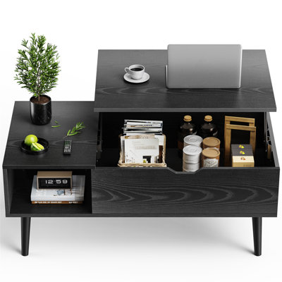 Sweetcrispy Lift Top Coffee Storage Wood Tables With Hidden Compartment Small Dining Desk For Home Living Room Office -  Ebern Designs, FF35A0432DFE43A8B3B8B476BFC78F62