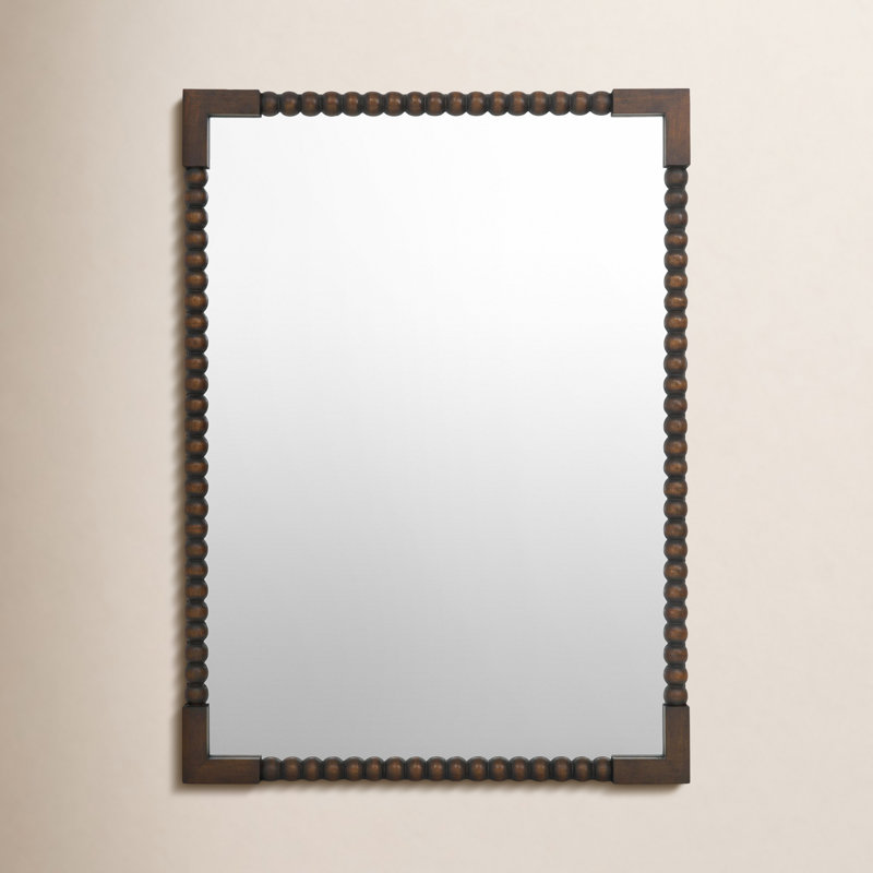 Galey Alix x Livabliss Lizzie Mirror, 46" H x 34" W, Dark Brown Wood