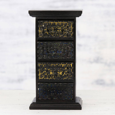 Wood Jewelry Box + Drawers