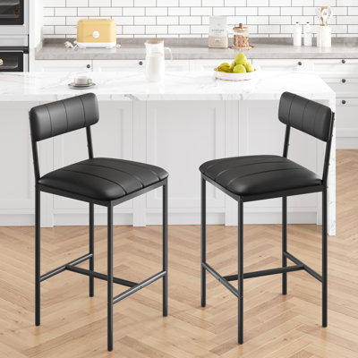 Trennon Counter Stool with Metal Frame