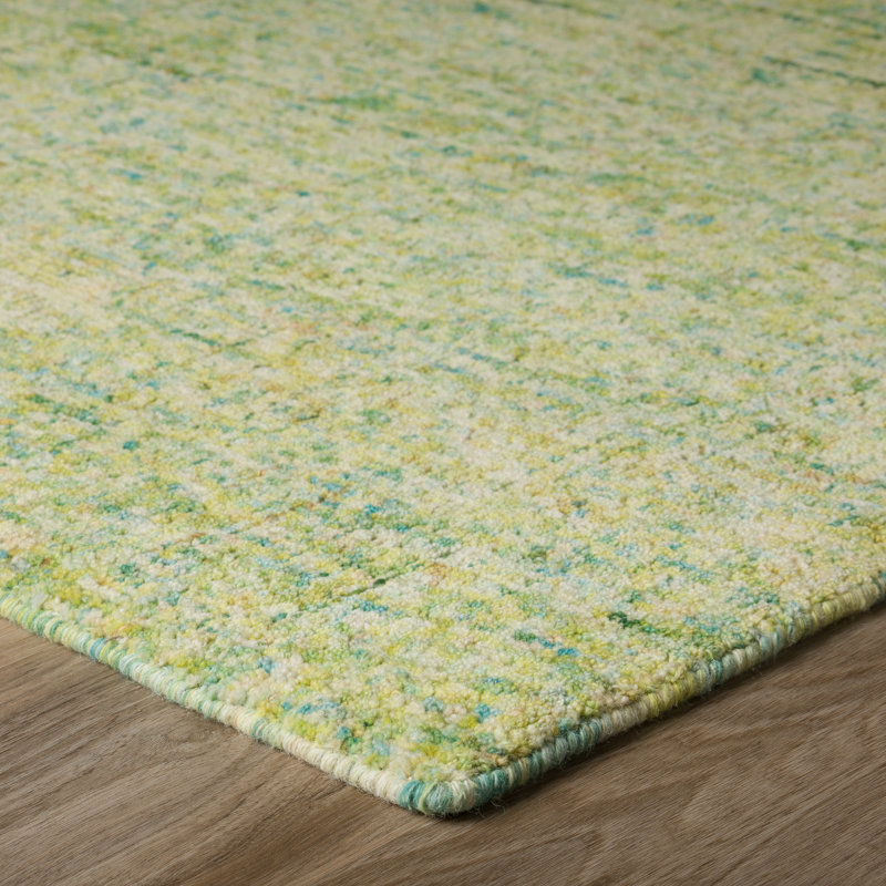 Kiwi Sundrop Hand-tufted Wool Rectangular Rug 5' x 7'