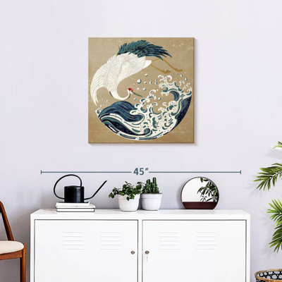Brampt Crane And Wave Yin Yang