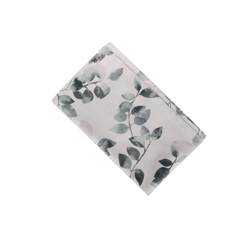 Ensemble de pique de qualité supérieure, vert / blanc / noir, 63 x 93 piqué et 63 x 95 draps | 100% coton et 65% coton / 35% mélange de polyester | 142 fils, 280 g / m² | Lavable à la machine, doux et durable pour un sommeil confortable