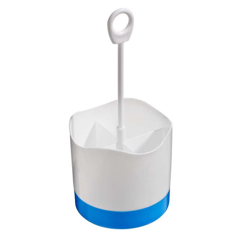 Plastic Utensil Holders/Pots/Jars, Blue/White