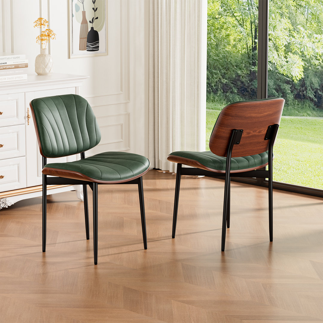 PU Leather Upholstered Dining Chairs,Side Chair for Dining Rooms,Kitchens,Living rooms (Set of 2) George Oliver Upholstery 