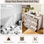 Table d'appoint 32 po de hauteur en faux marbre avec 3 tiroirs et design cannelé-134945480-136254298