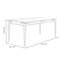 Table de salle à manger rectangulaire moderne en bois massif fritté-337230186